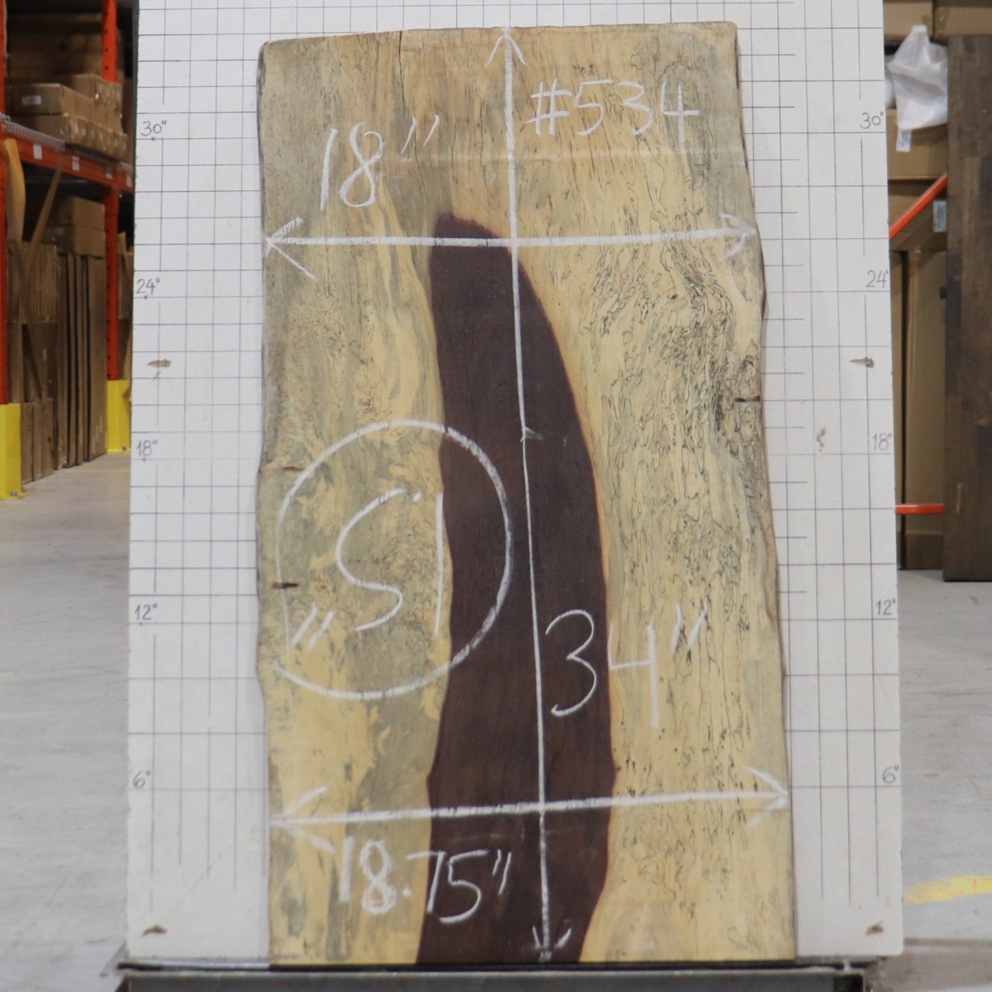 Indonesian Tamarin Black Heart live edge #534
