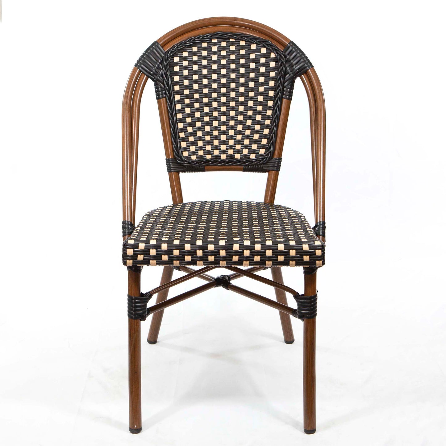 French Cafe Style Restaurant Chairs, PE Woven Rattan Seatings #CAA600