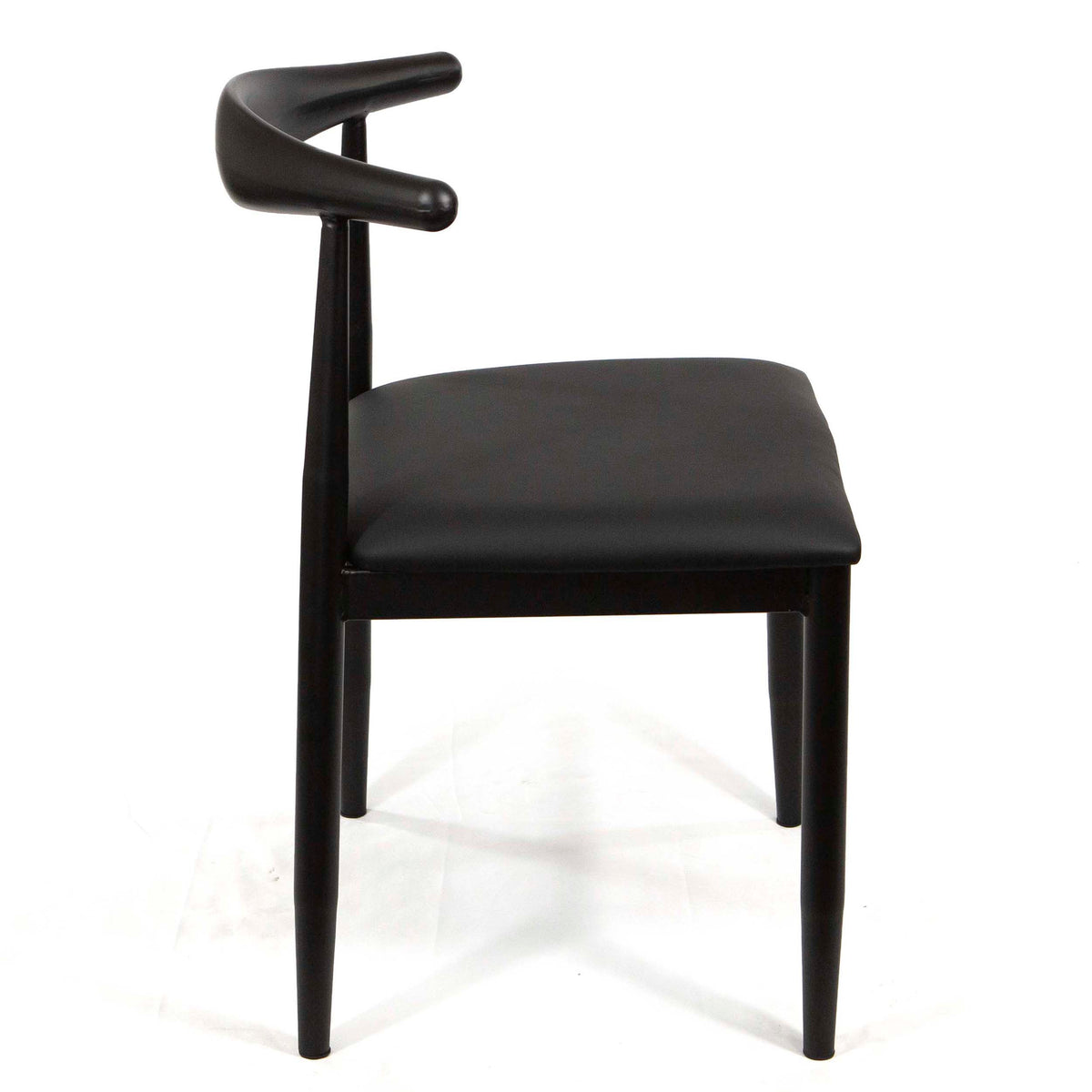 Horn Back Metal Restaurant Chair, Black Color #CK8014-BL