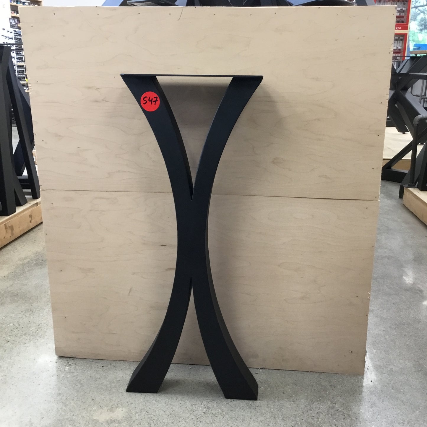 Clearance S47: One Single Leg Floor Model: Flowy X-shaped Entryway Console Table leg #ST3013B