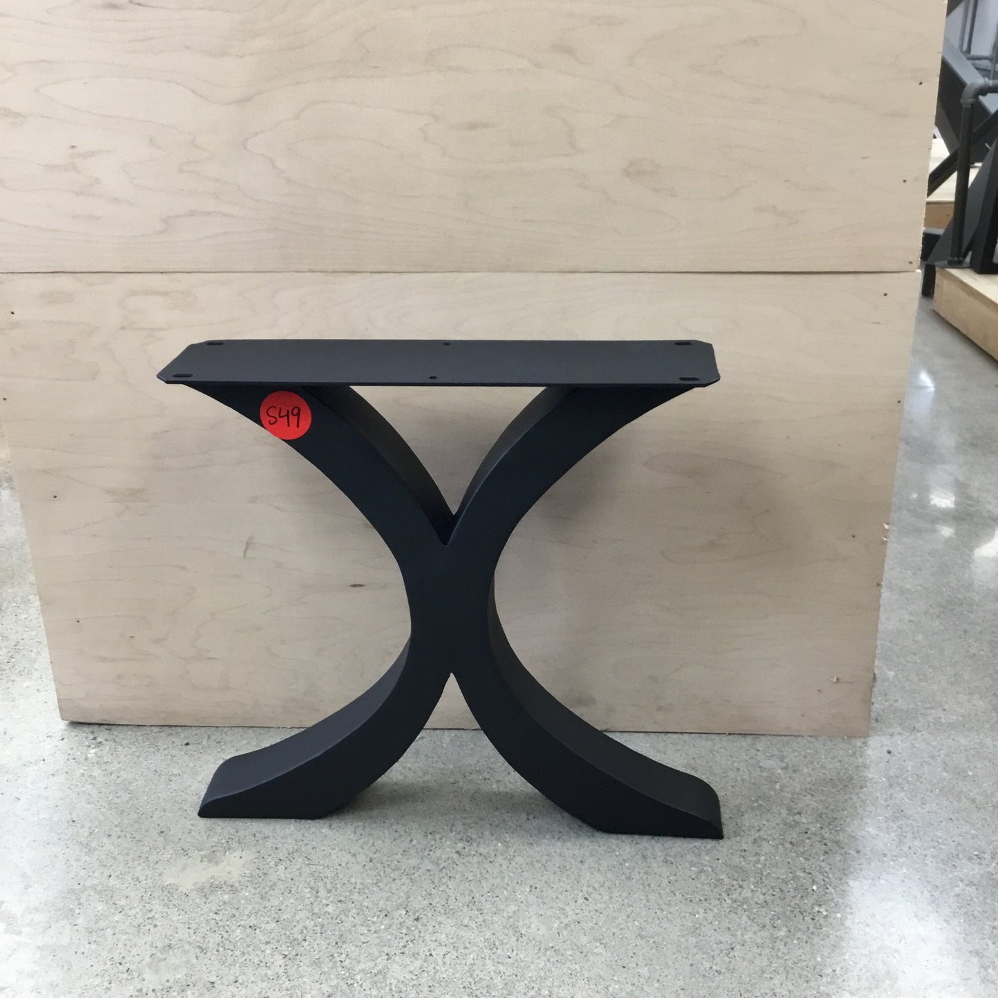 Clearance S49: One Single Leg Floor Model: Flowy X-Shaped Coffee Leg ST3013D