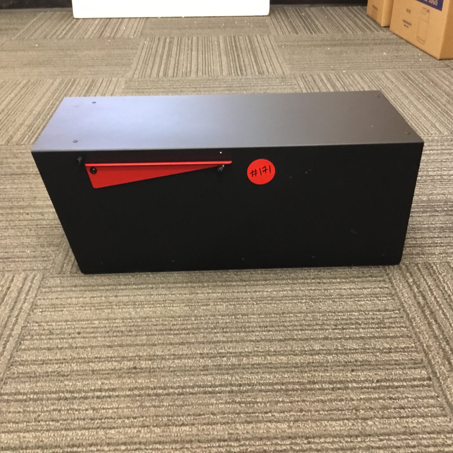 Clearance #171 Regular Size Post-Mounted Mailbox, Contemporary Design #HC100