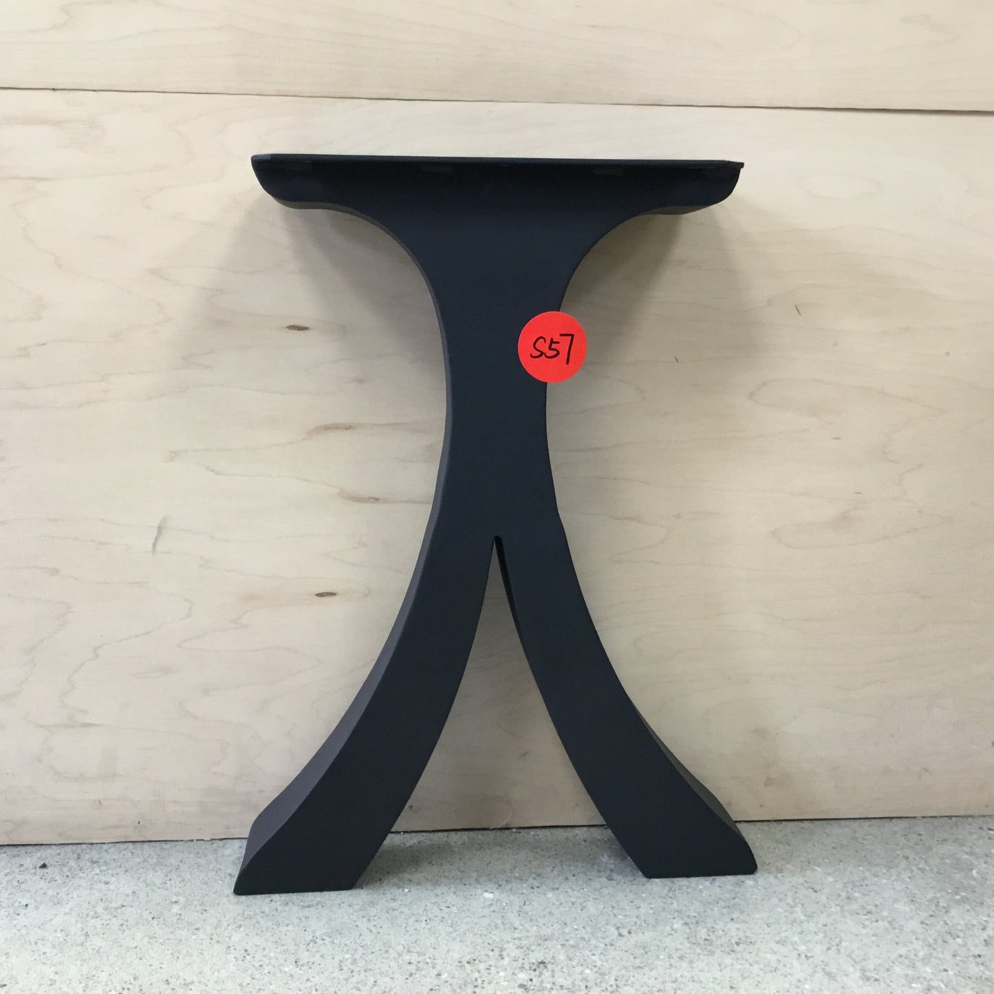 Clearance S57: One Single Leg Floor Model:Flowy Wishbone Bench Legs, #ST3016E