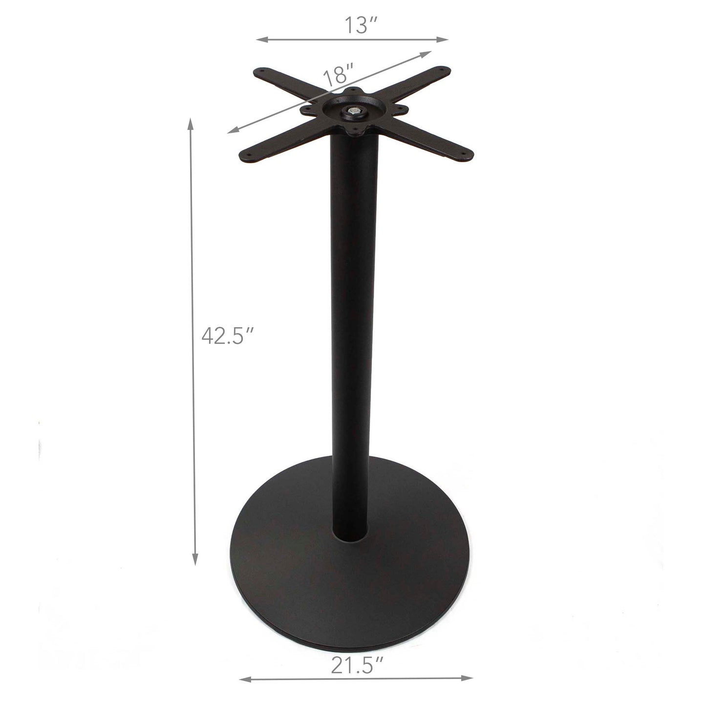 23" Round Solid Black Walnut Bar Height Bistro Table #J2HWD24