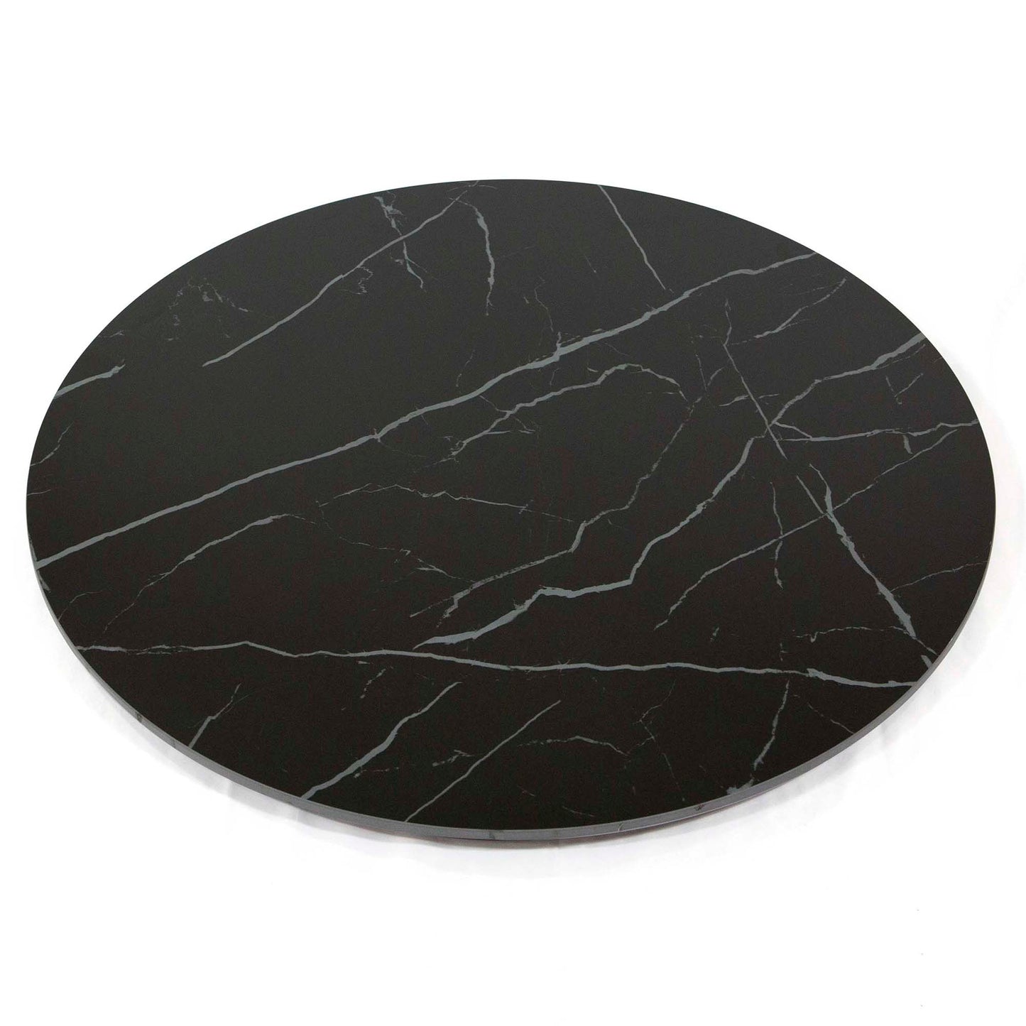 30" round black sintered stone table tops