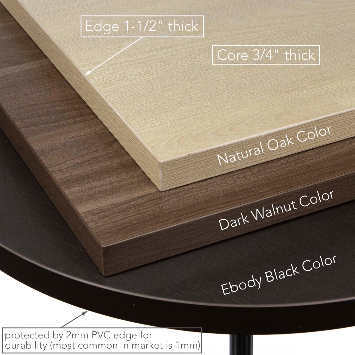color of melamine restaurant table tops