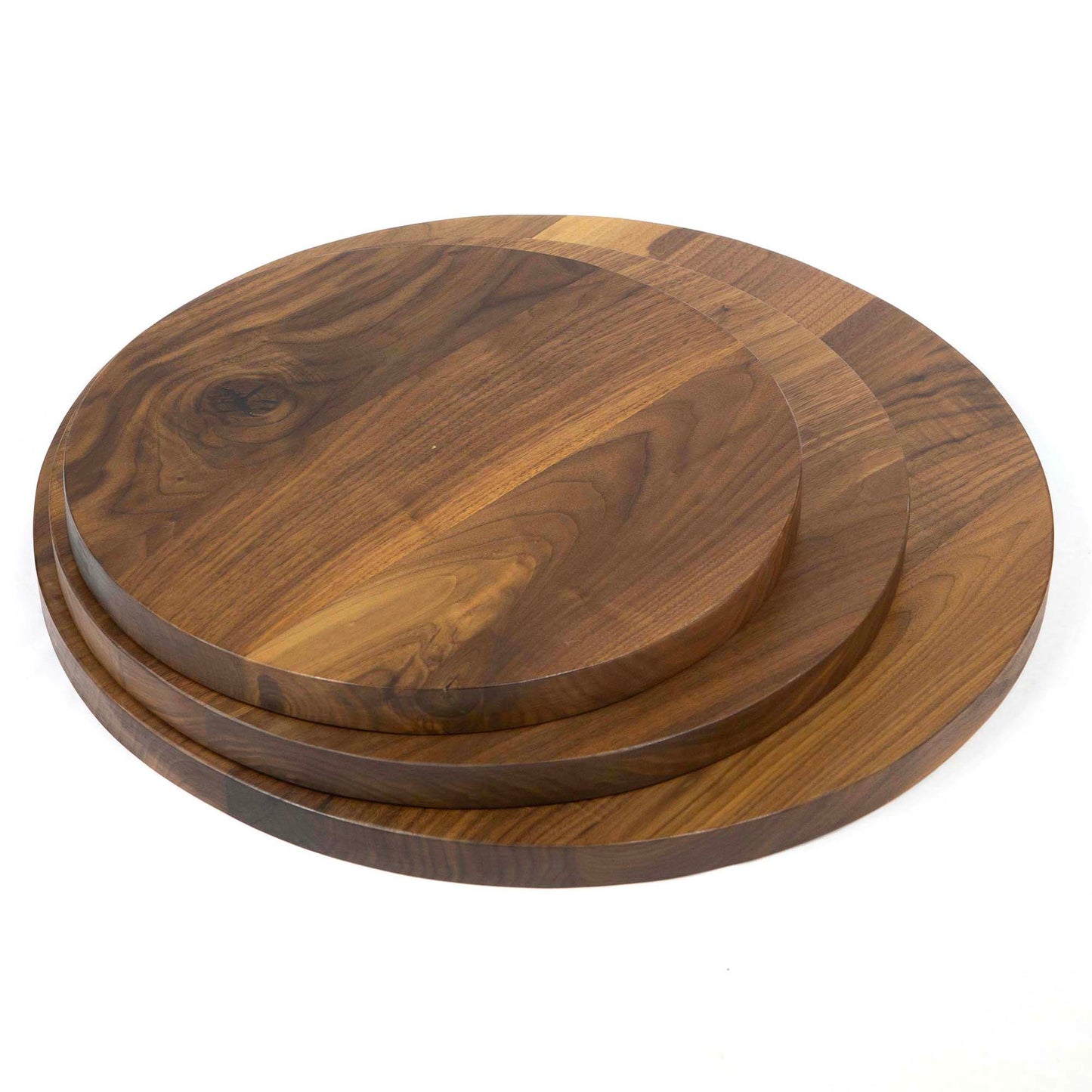 round black walnut table tops