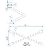 SS1510 coffee table legs drawing