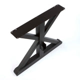 trestle dining table legs with bracket for cross bar
