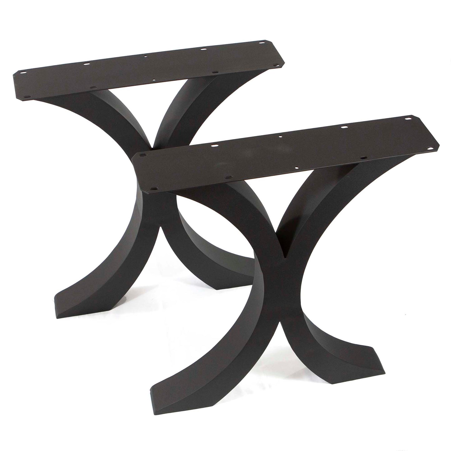 Flowy X-Shaped W23" Desk Table Legs, 1 Pair #ST3013F