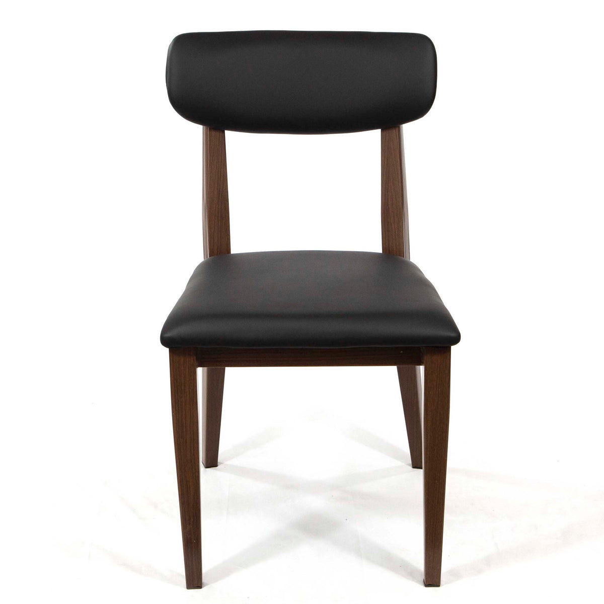 Brunel Metal Restaurant Chair, with Faux Leather Seat #SU200WN1BL