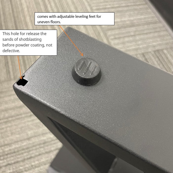 H16" Cross U-Shaped Round Coffee Table Base #SS1420