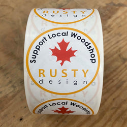 Rusty Design Canada Sticker, 4 Pieces