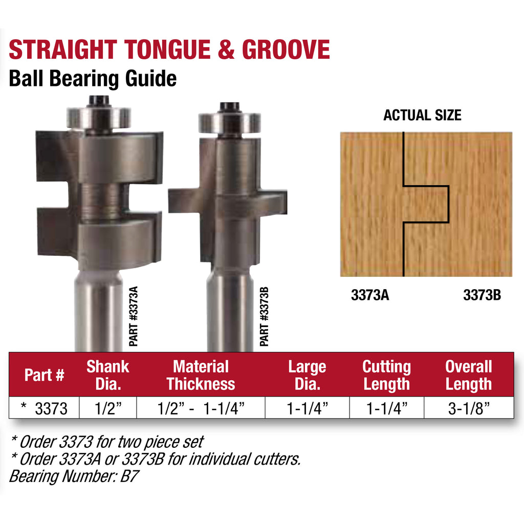 Whiteside, Tongue & Groove Router Bits (3 Variants) – RustyDesign