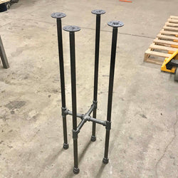 metal table legs made in industrial pipe, at 41" tall for round bar table, ship in Canada & USA