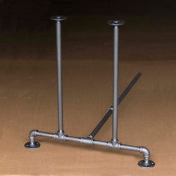 H28" - BKT2828C Pipe Legs KIT for Dining Table, T shape, 28" x H28", Pack of 2 with Cross Bar - RustyDesign