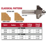 Whiteside, Classical Pattern Router Bits