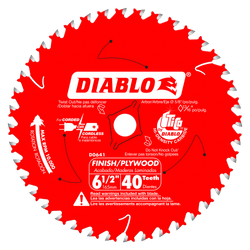 DIABLO 6-1/2 in. x 40 Tooth Finish Trim Saw Blade (D0641X)