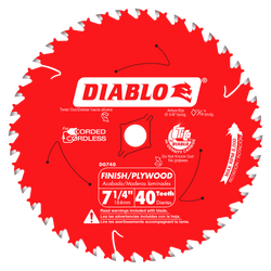 DIABLO 7-1/4 in. x 40 Tooth Finish Saw Blade (D0740X)