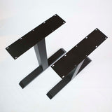 Tee shaped dining table legs SS810 - Rusty Design Top View
