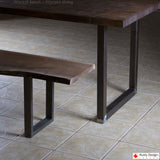 U shaped Dining Table Legs- Rusty Design in use 2