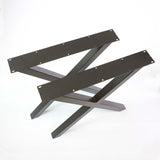 X shaped dining table legs - Rusty Design top view