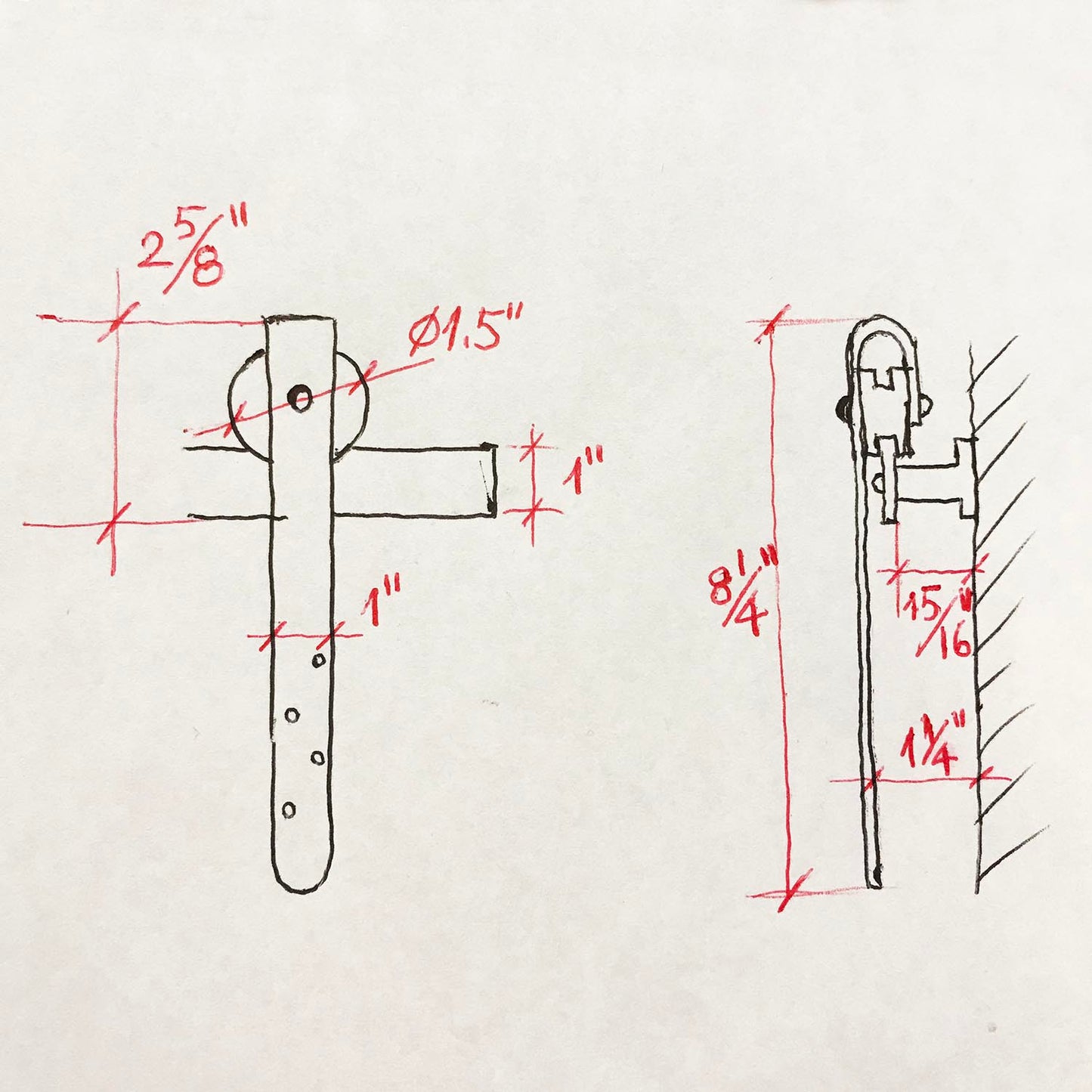 60 inch, MK60, Mini Sliding Barn Door Hardware Kit, for Single Door Cabinet - RustyDesign