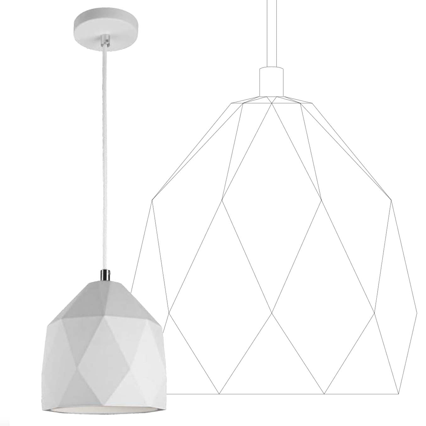 plaster pendant lights