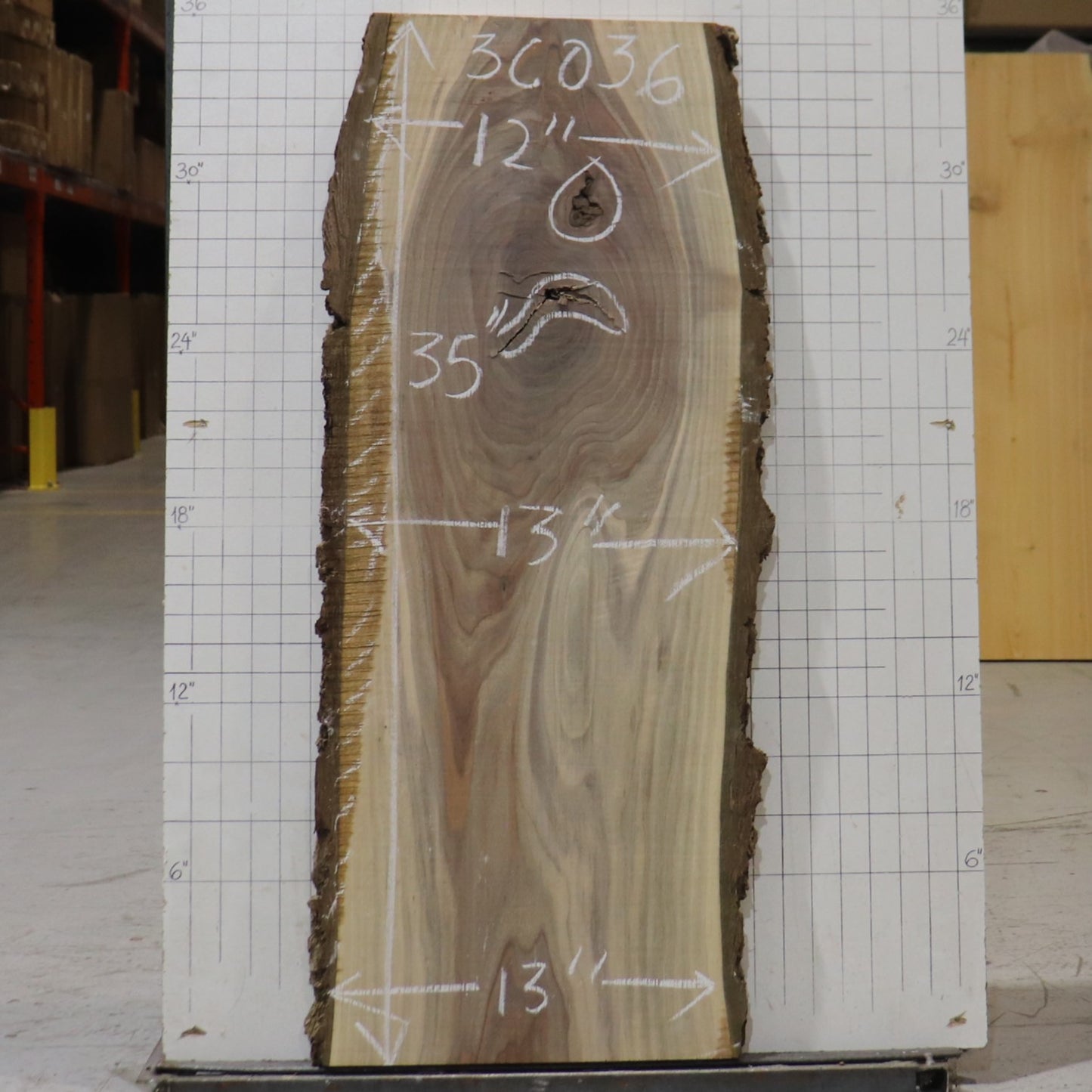 Black Walnut Live Edge #3C036