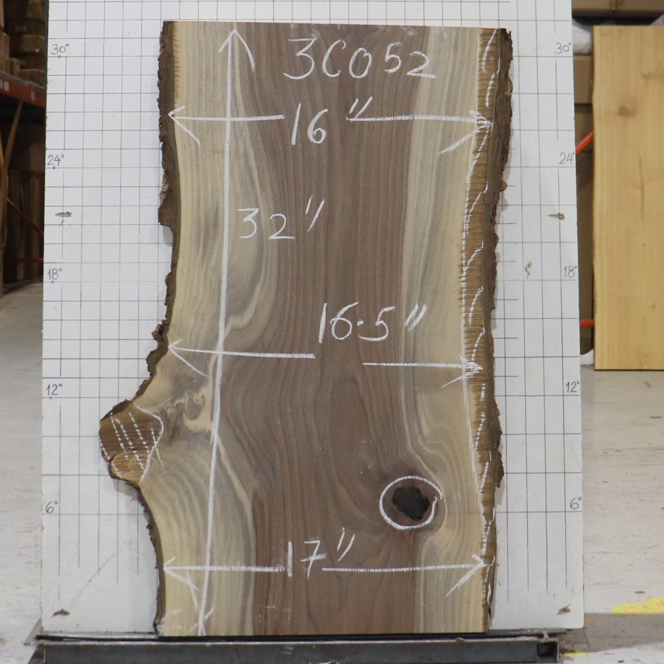 Black Walnut Live Edge #3C052