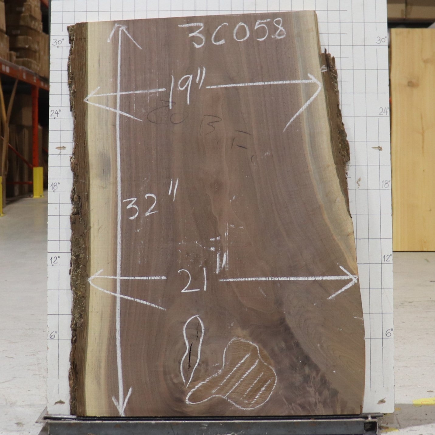 Black Walnut Live Edge #3C058