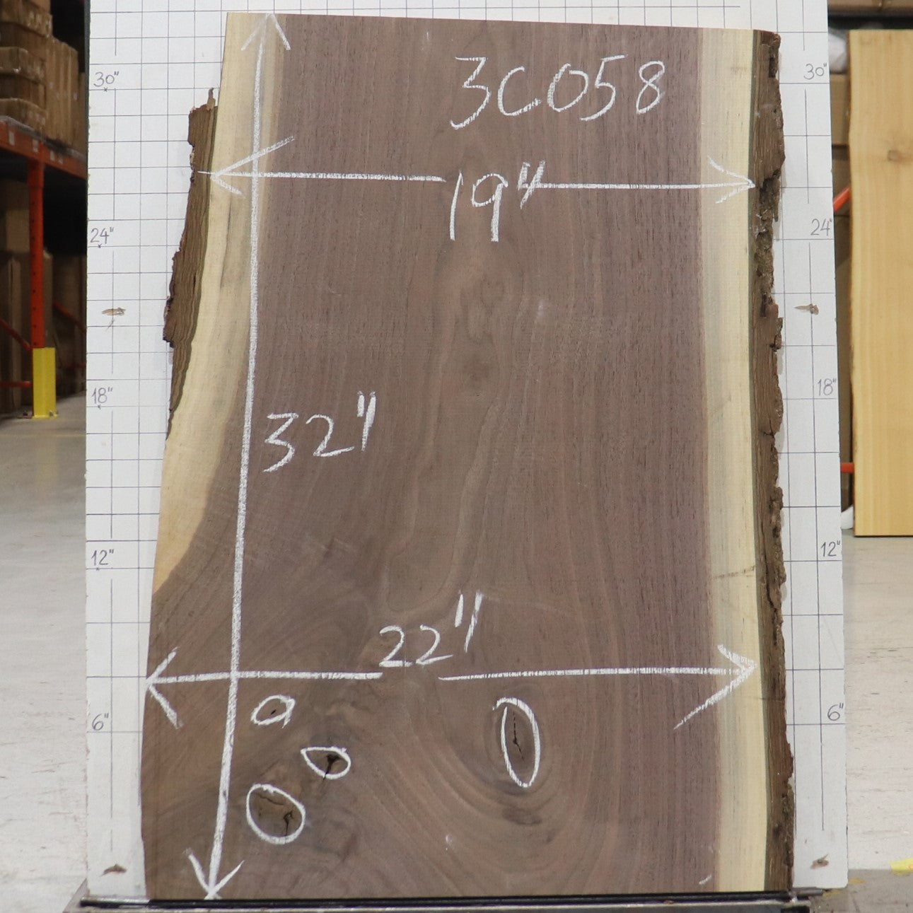 Black Walnut Live Edge #3C058