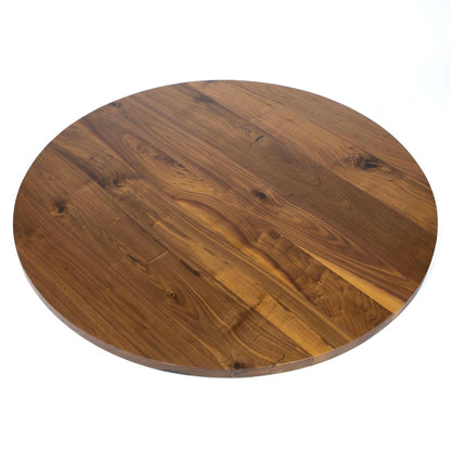 42" round black walnut table top