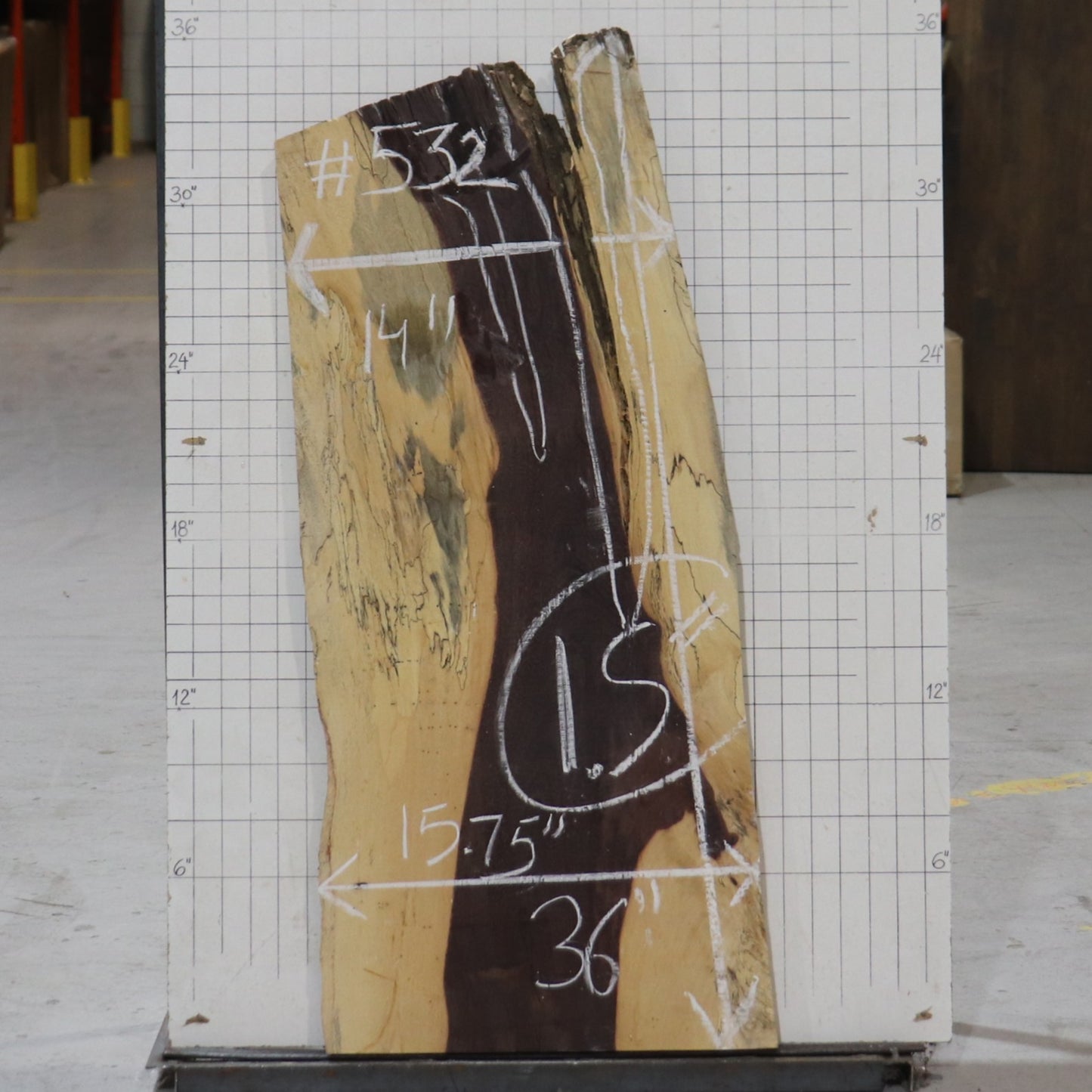 Indonesian Tamarin Black Heart live edge #532