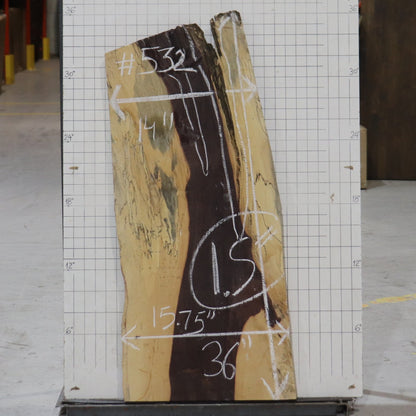 Indonesian Tamarin Black Heart live edge #532