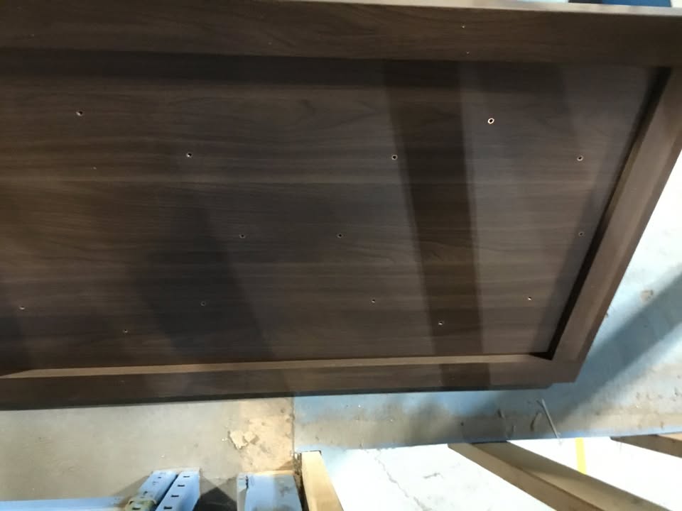 Clearance #199 30 x 48" Melamine Restaurant Table Top, Dark Walnut Color #KB3048-WN