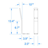 Price for Set/3, Aluminum Bench Backrest Brackets, #A017