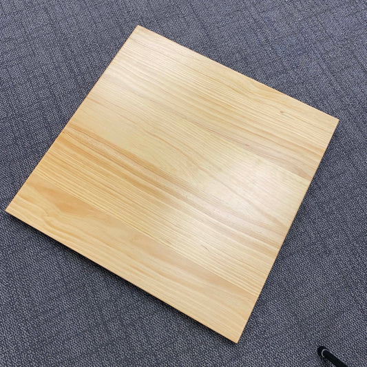 #C3 - LAST ONE - 30 x 30" Solid Pine Restaurant Cafe Table Top, Natural Clear Color