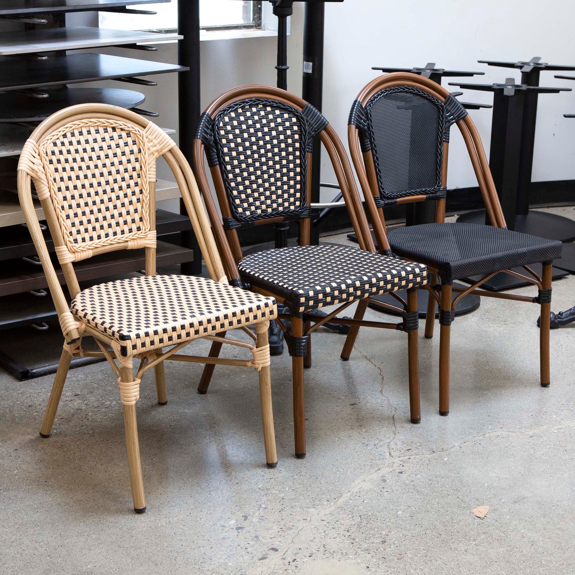 French style outdoor patio restaurant chairs