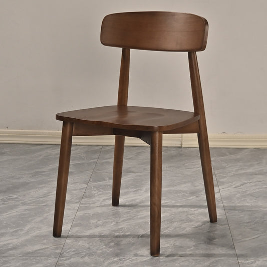 Slat Back Wooden Restaurant Chair, Dark Walnut Color Wooden Frame and Seats #CC613-WN2WN