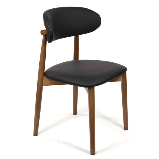 Padded back wooden restaurant chair