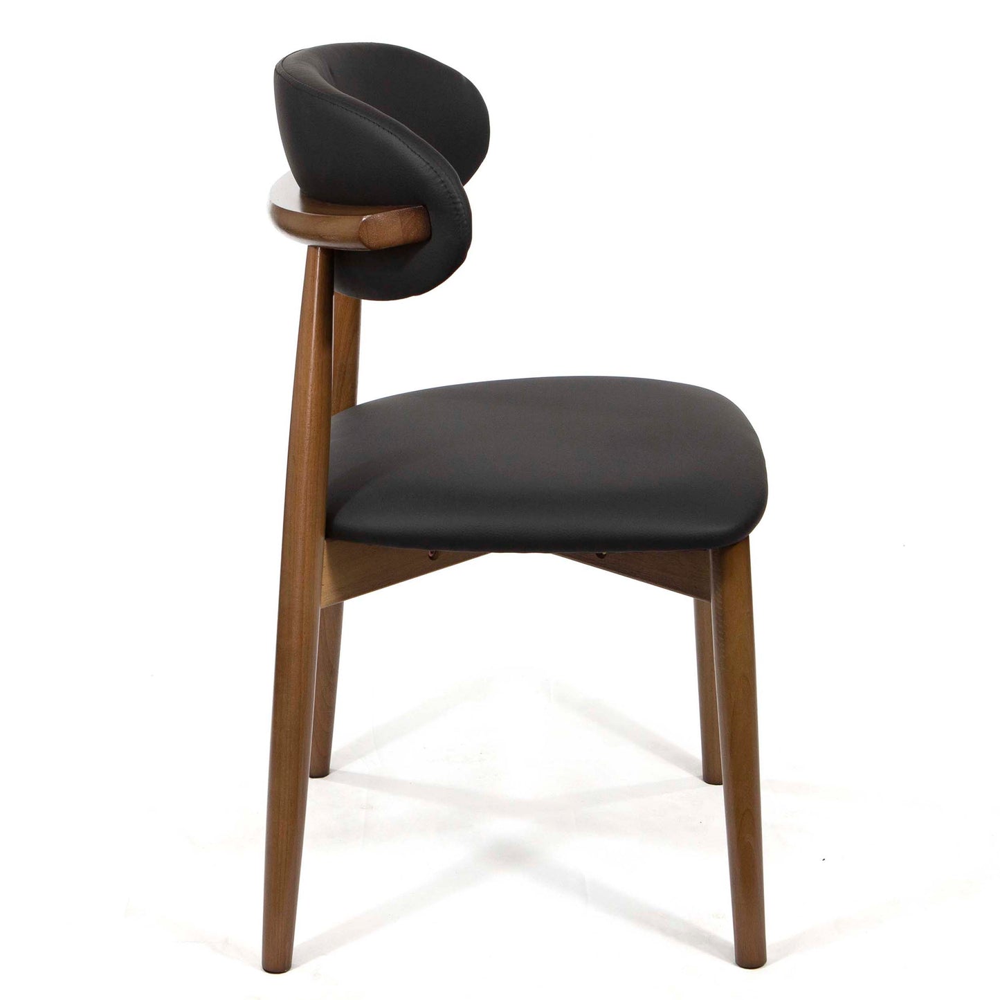 Padded back wooden restaurant chair