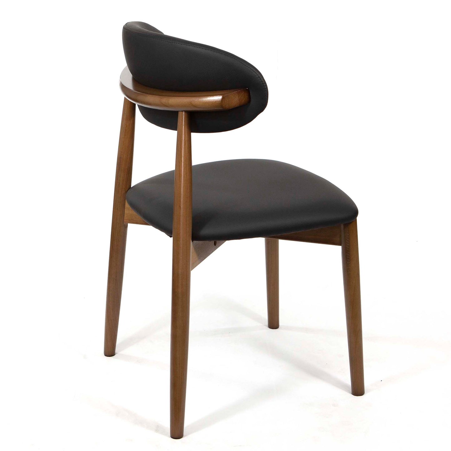 Padded back wooden restaurant chair