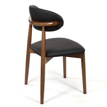 Padded back wooden restaurant chair