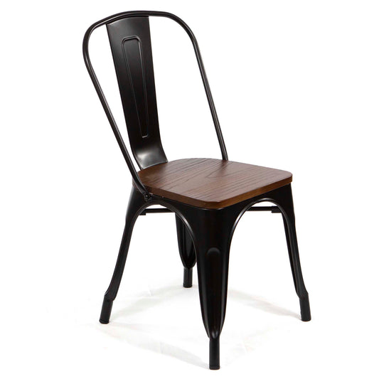 CK8001M Tolix Restaurant Chairs Wood Seatings 1