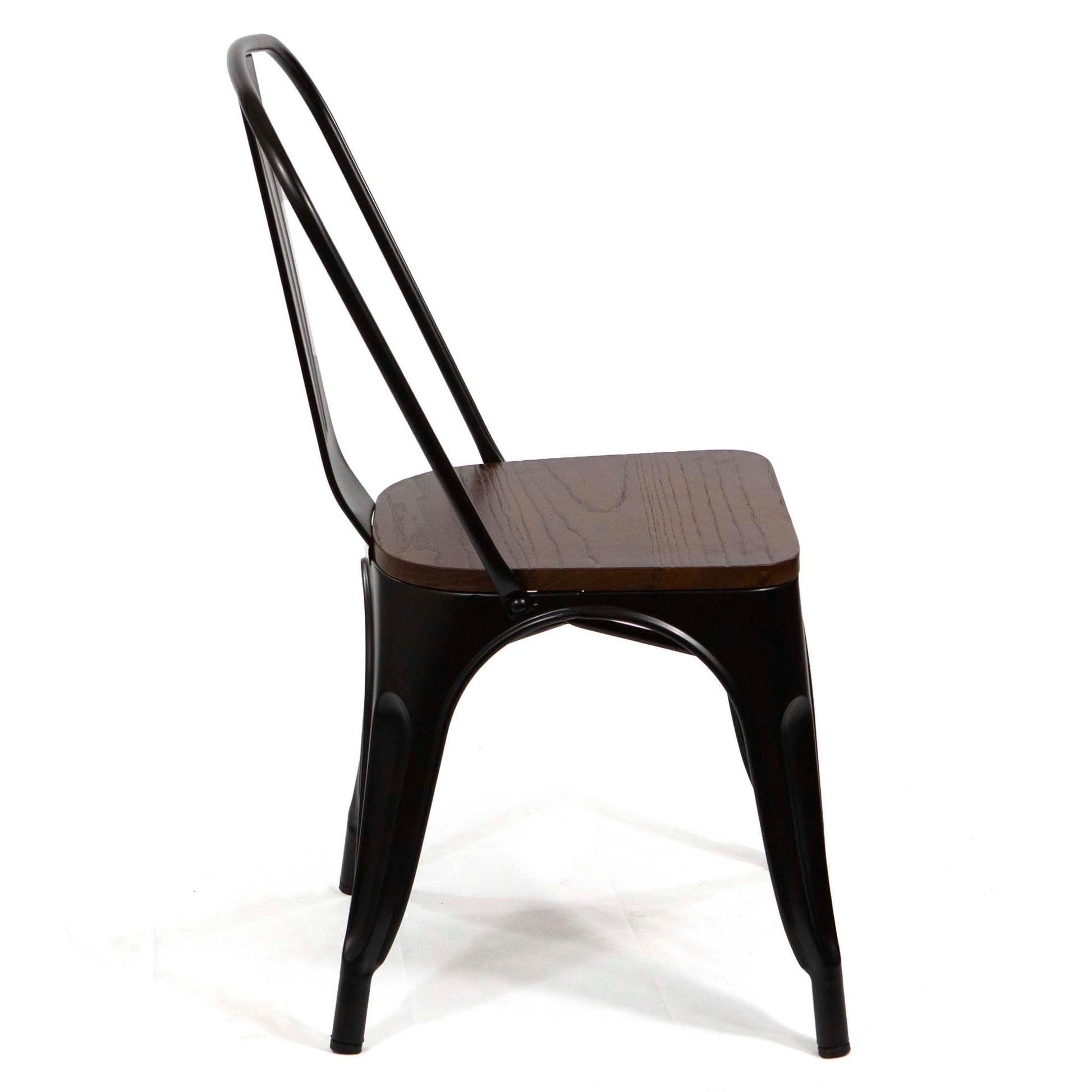CK8001M Tolix Restaurant Chairs Wood Seatings 3
