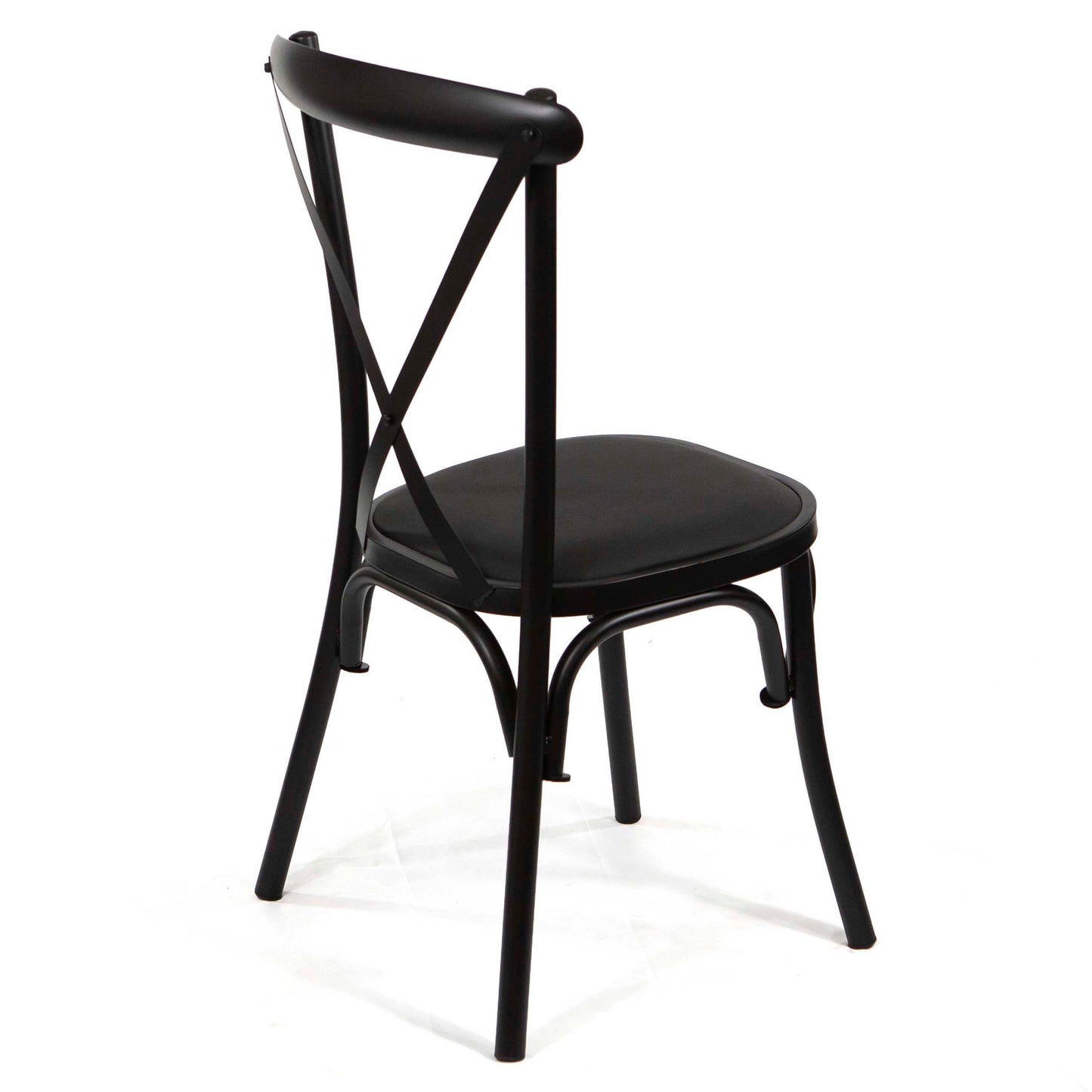 CK8011 Cross Back Metal Restaurant Chairs from back
