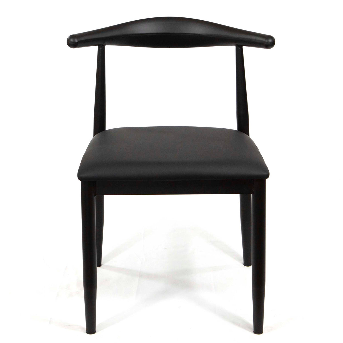 Horn Back Metal Restaurant Chair, Black Color #CK8014-BL