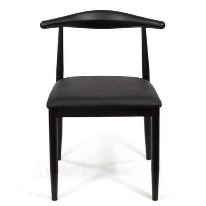 Horn Back Metal Restaurant Chair, Black Color #CK8014-BL