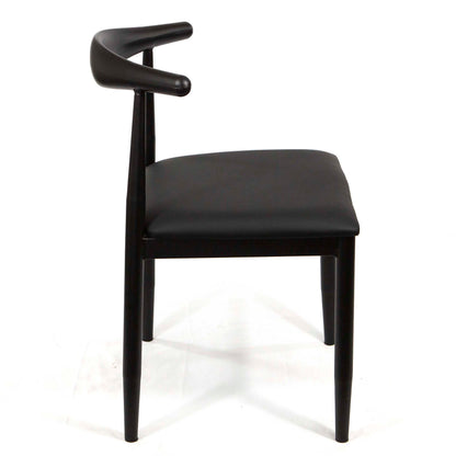Horn Back Metal Restaurant Chair, Black Color #CK8014-BL